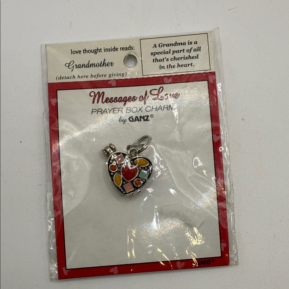 GANZ Heart Charm Necklace - Red, Yellow, Orange